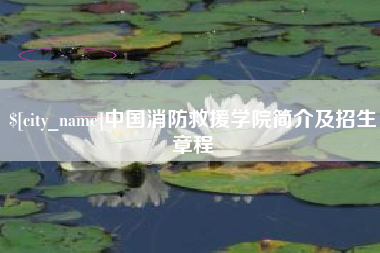 盐城中国消防救援学院简介及招生章程