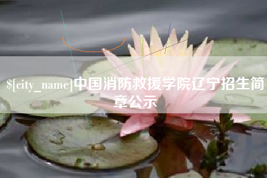 盐城中国消防救援学院辽宁招生简章公示