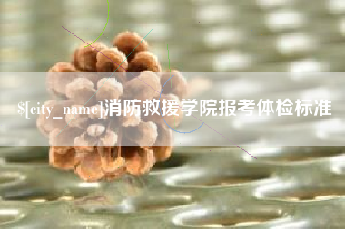 盐城消防救援学院报考体检标准