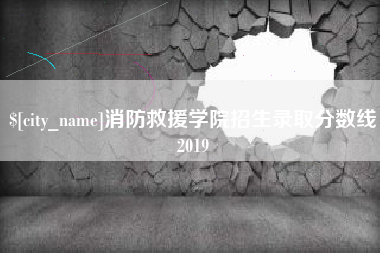 盐城消防救援学院招生录取分数线2019