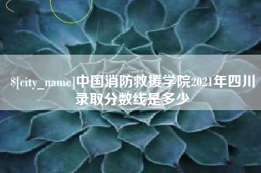盐城中国消防救援学院2021年四川录取分数线是多少