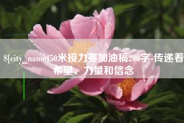 盐城50米接力赛加油稿200字-传递着希望、力量和信念