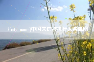 盐城中国失信被执行人名单网