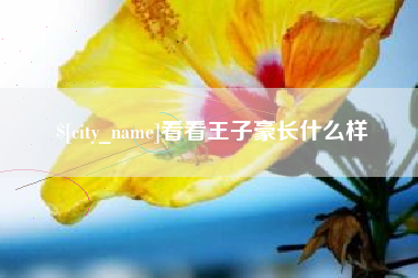 盐城看看王子豪长什么样
