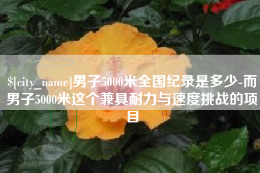 盐城男子5000米全国纪录是多少-而男子5000米这个兼具耐力与速度挑战的项目