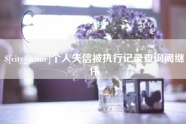 盐城个人失信被执行记录查询阚继伟