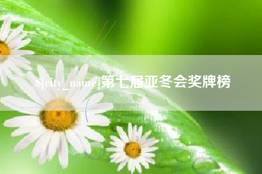 盐城第七届亚冬会奖牌榜