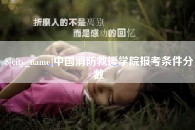 盐城中国消防救援学院报考条件分数