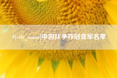 盐城中国队争夺冠亚军名单