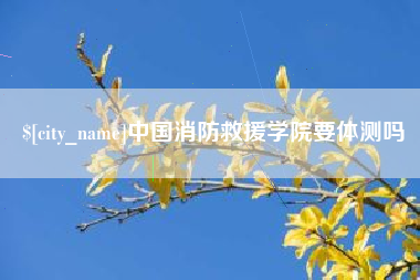 盐城中国消防救援学院要体测吗