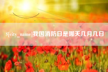 盐城我国消防日是哪天几月几日