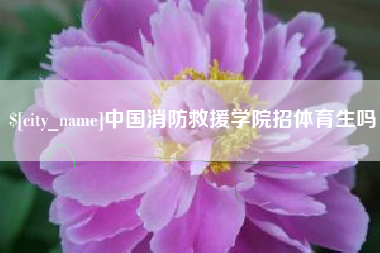 盐城中国消防救援学院招体育生吗