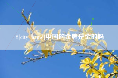 盐城中国的金牌是金的吗