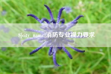 盐城消防专业视力要求