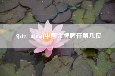 盐城中国金牌牌在第几位