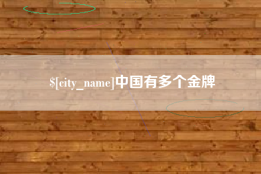 盐城中国有多个金牌