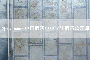 盐城中国消防中小学生消防公开课