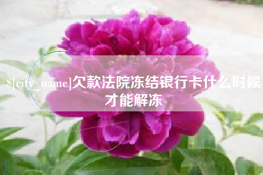 盐城欠款法院冻结银行卡什么时候才能解冻