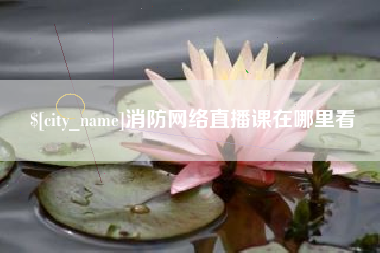 盐城消防网络直播课在哪里看
