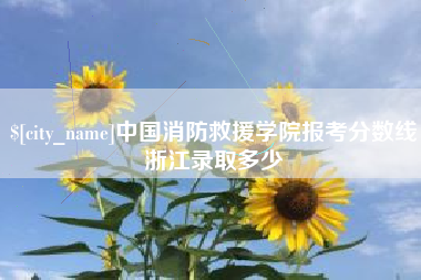 盐城中国消防救援学院报考分数线浙江录取多少